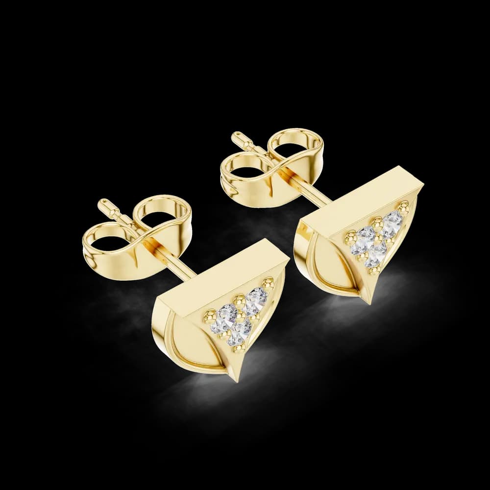 Royal Flush lab grown diamond earring design - Image 4 Royal Flush lab grown diamond earring design, view 4 of 5