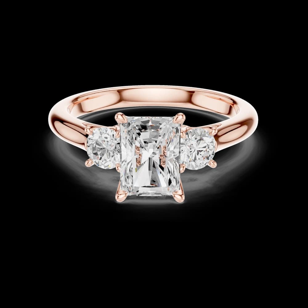 Radiant Cut Trio Lab Grown Diamond Ring - Image 1 Radiant Cut Trio Lab Grown Diamond Ring, view 1 of 6