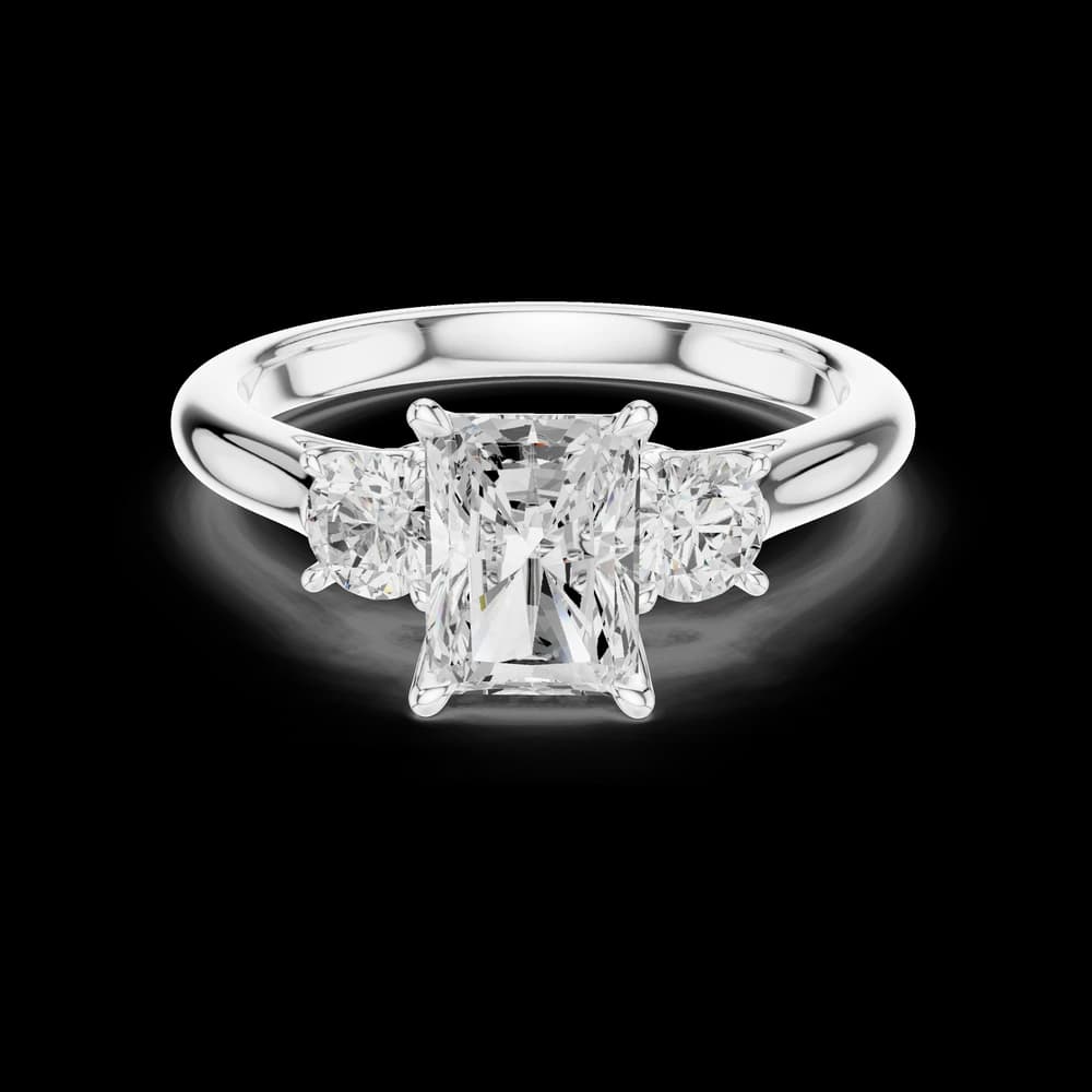 Radiant Cut Trio Lab Grown Diamond Ring - Image 2 Radiant Cut Trio Lab Grown Diamond Ring, view 2 of 6