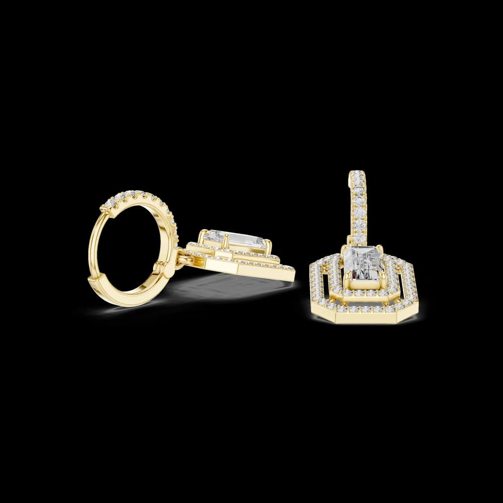 Royal Tiara lab grown diamond earring - Image 4 Royal Tiara lab grown diamond earring, view 4 of 6