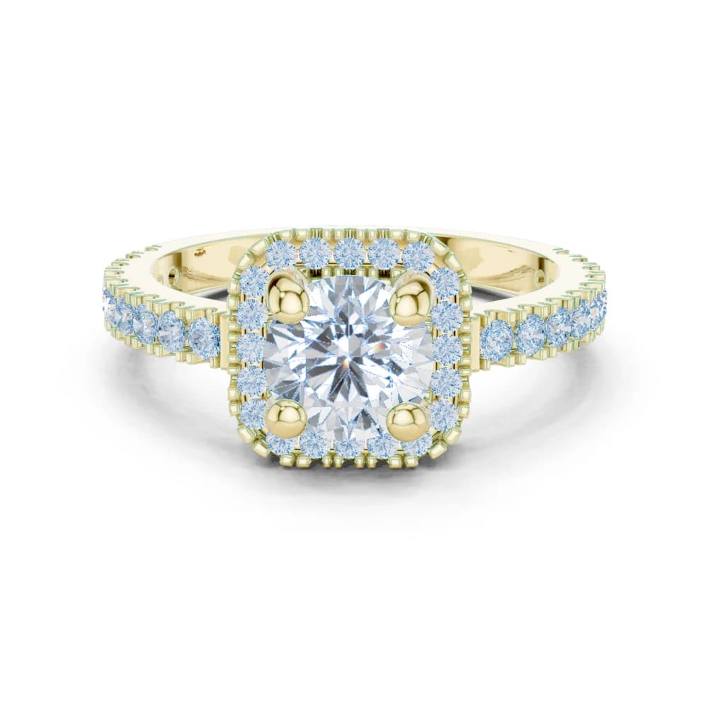 Sage Brush Lab Grown Diamond Floating Halo Ring - Image 3 Sage Brush Lab Grown Diamond Floating Halo Ring, view 3 of 9