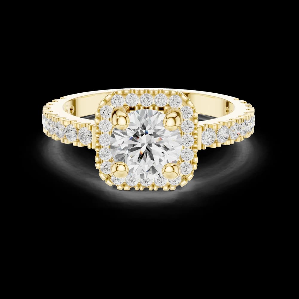 Sage Brush Lab Grown Diamond Floating Halo Ring - Image 6 Sage Brush Lab Grown Diamond Floating Halo Ring, view 6 of 9