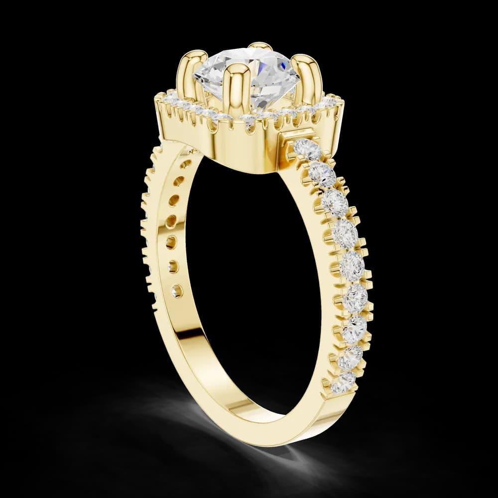 Sage Brush Lab Grown Diamond Floating Halo Ring - Image 7 Sage Brush Lab Grown Diamond Floating Halo Ring, view 7 of 9