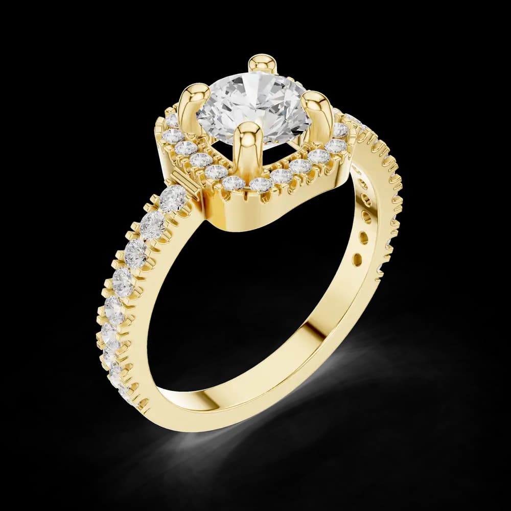 Sage Brush Lab Grown Diamond Floating Halo Ring - Image 8 Sage Brush Lab Grown Diamond Floating Halo Ring, view 8 of 9