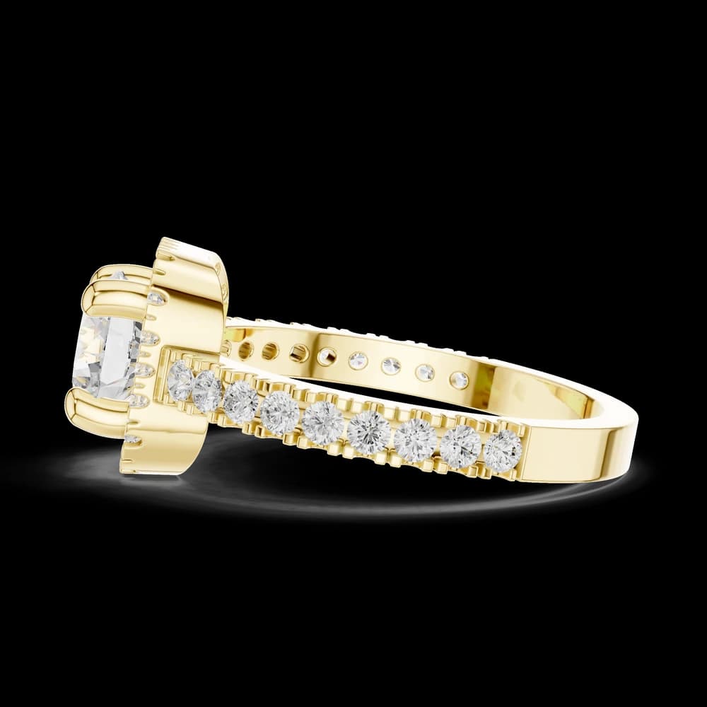 Sage Brush Lab Grown Diamond Floating Halo Ring - Image 9 Sage Brush Lab Grown Diamond Floating Halo Ring, view 9 of 9
