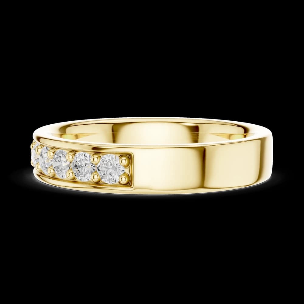 Bordered Round Half Eternity Lab Grown Diamond Ring - Image 6 Bordered Round Half Eternity Lab Grown Diamond Ring, view 6 of 6