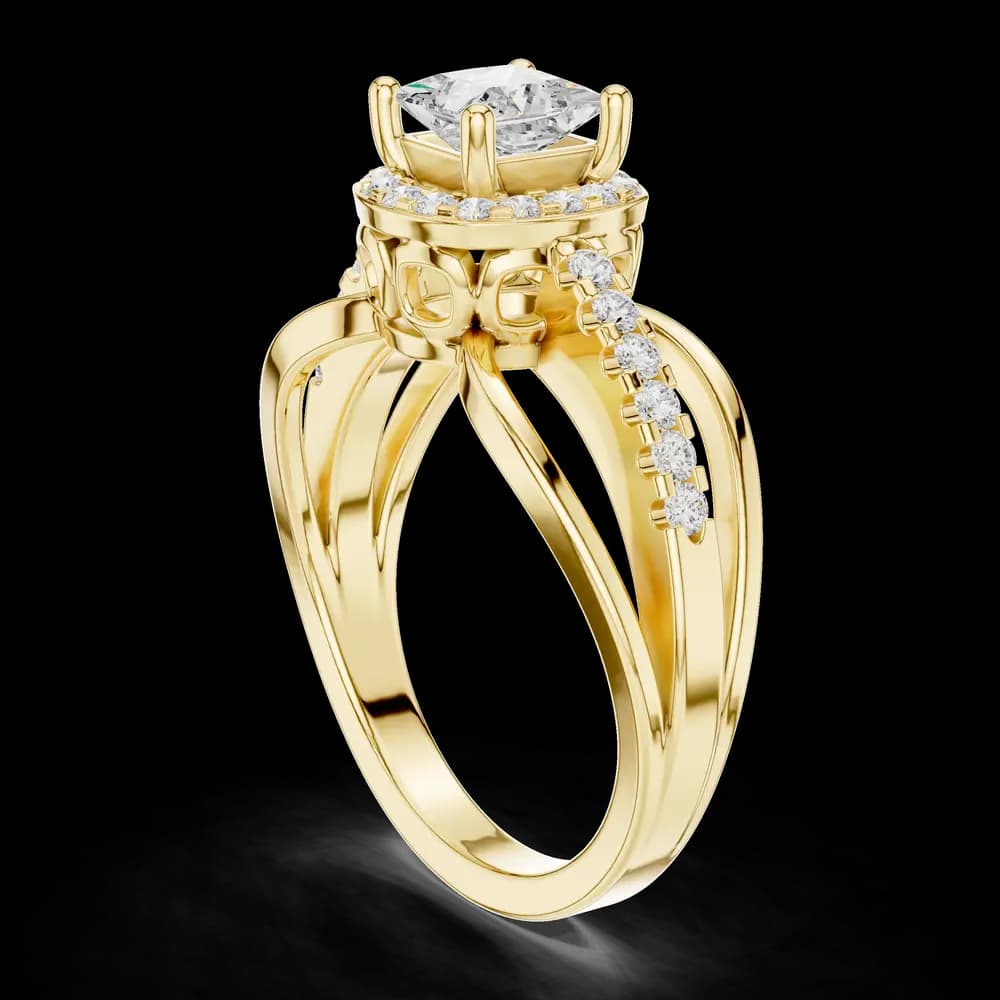 Sapphire Sleek Lab Grown Diamond Ring - Image 4 Sapphire Sleek Lab Grown Diamond Ring, view 4 of 6