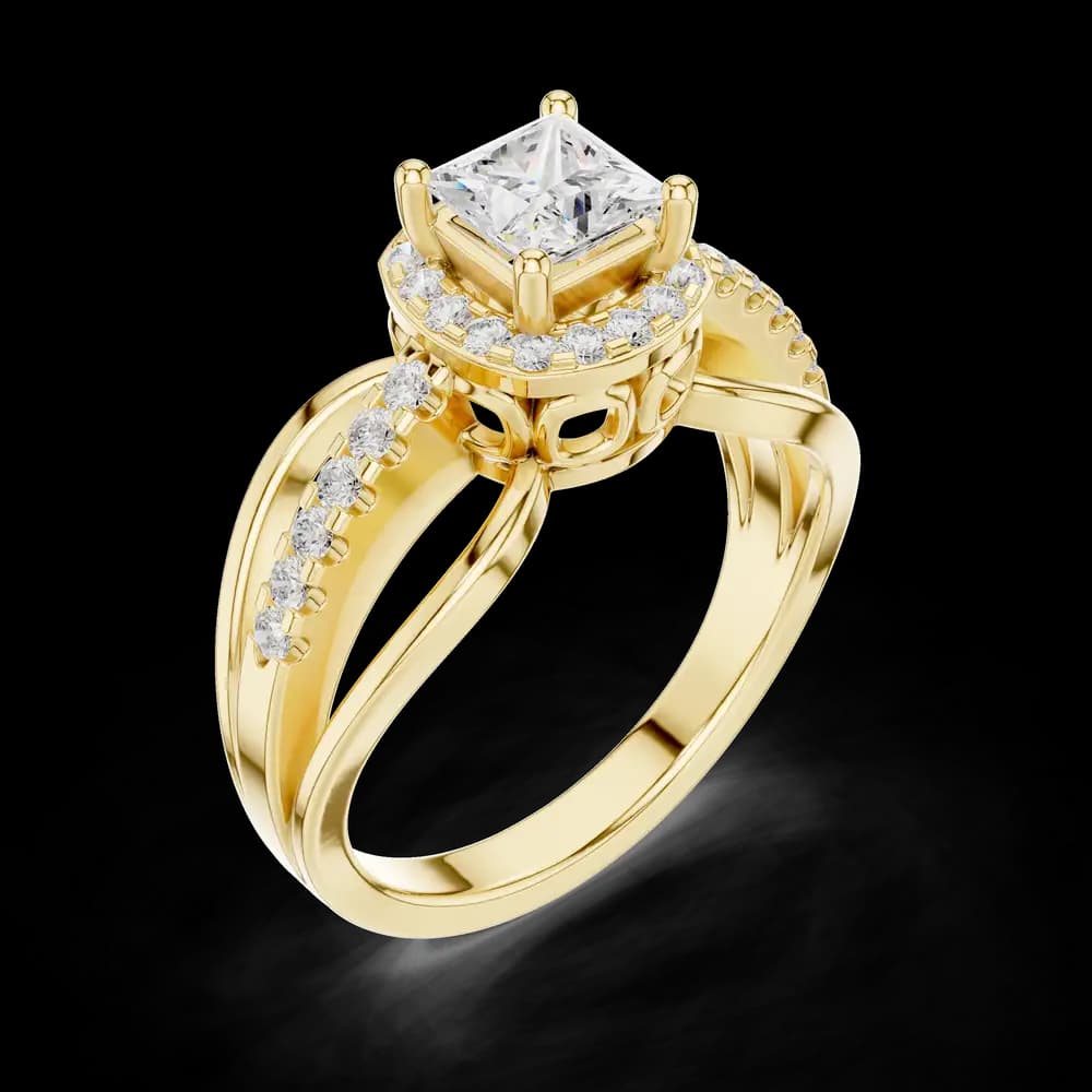 Sapphire Sleek Lab Grown Diamond Ring - Image 5 Sapphire Sleek Lab Grown Diamond Ring, view 5 of 6