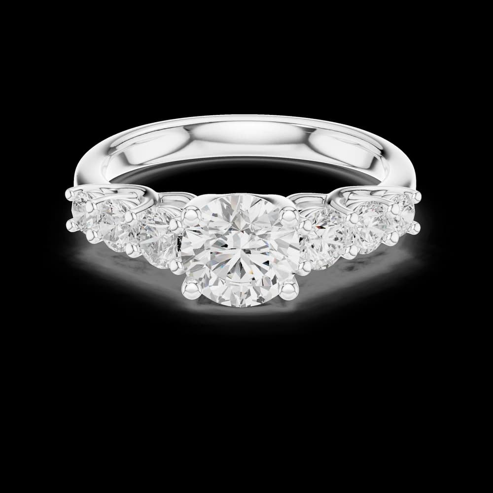 Round Seven Stone Lab Grown Diamond Ring - Image 2 Round Seven Stone Lab Grown Diamond Ring, view 2 of 6