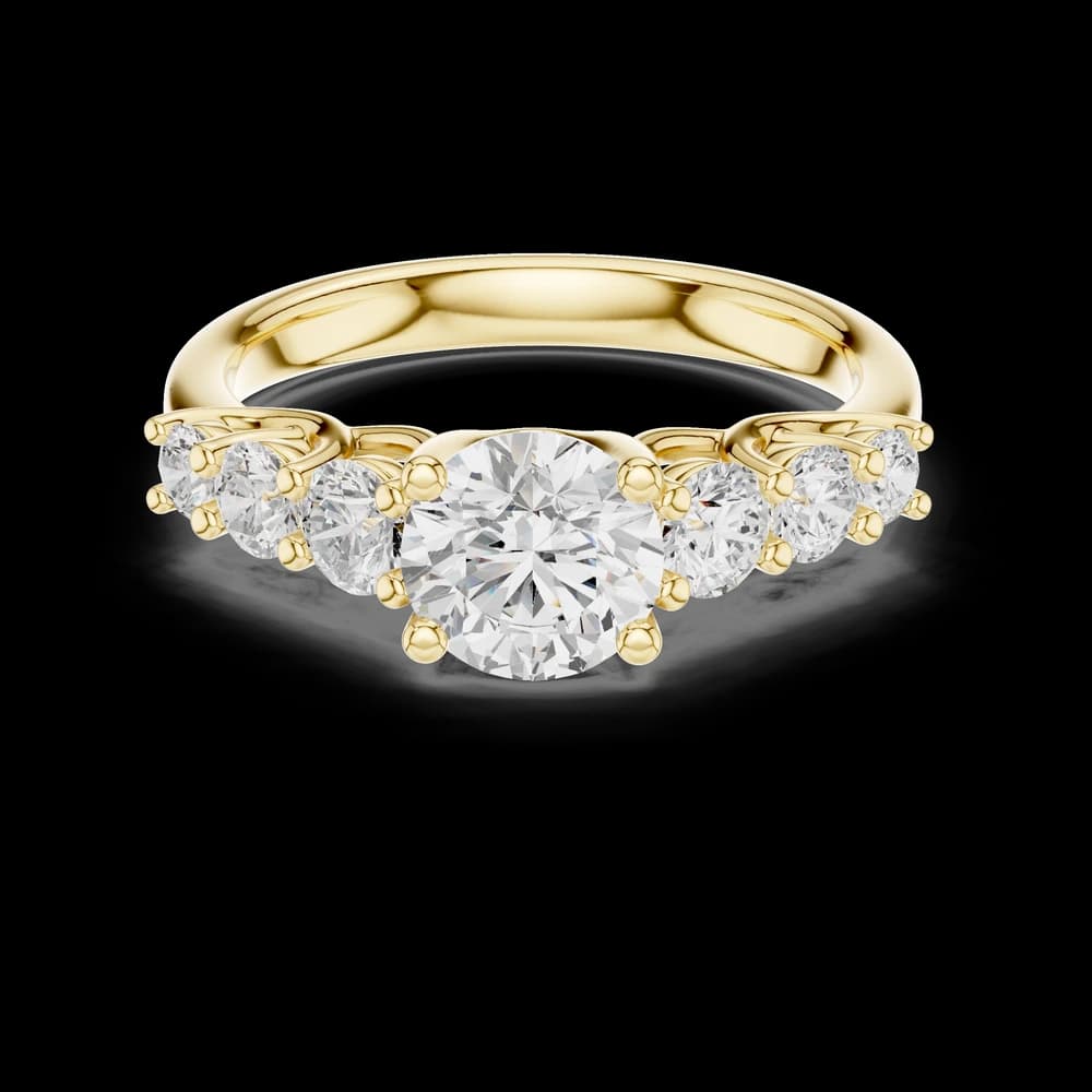 Round Seven Stone Lab Grown Diamond Ring - Image 3 Round Seven Stone Lab Grown Diamond Ring, view 3 of 6