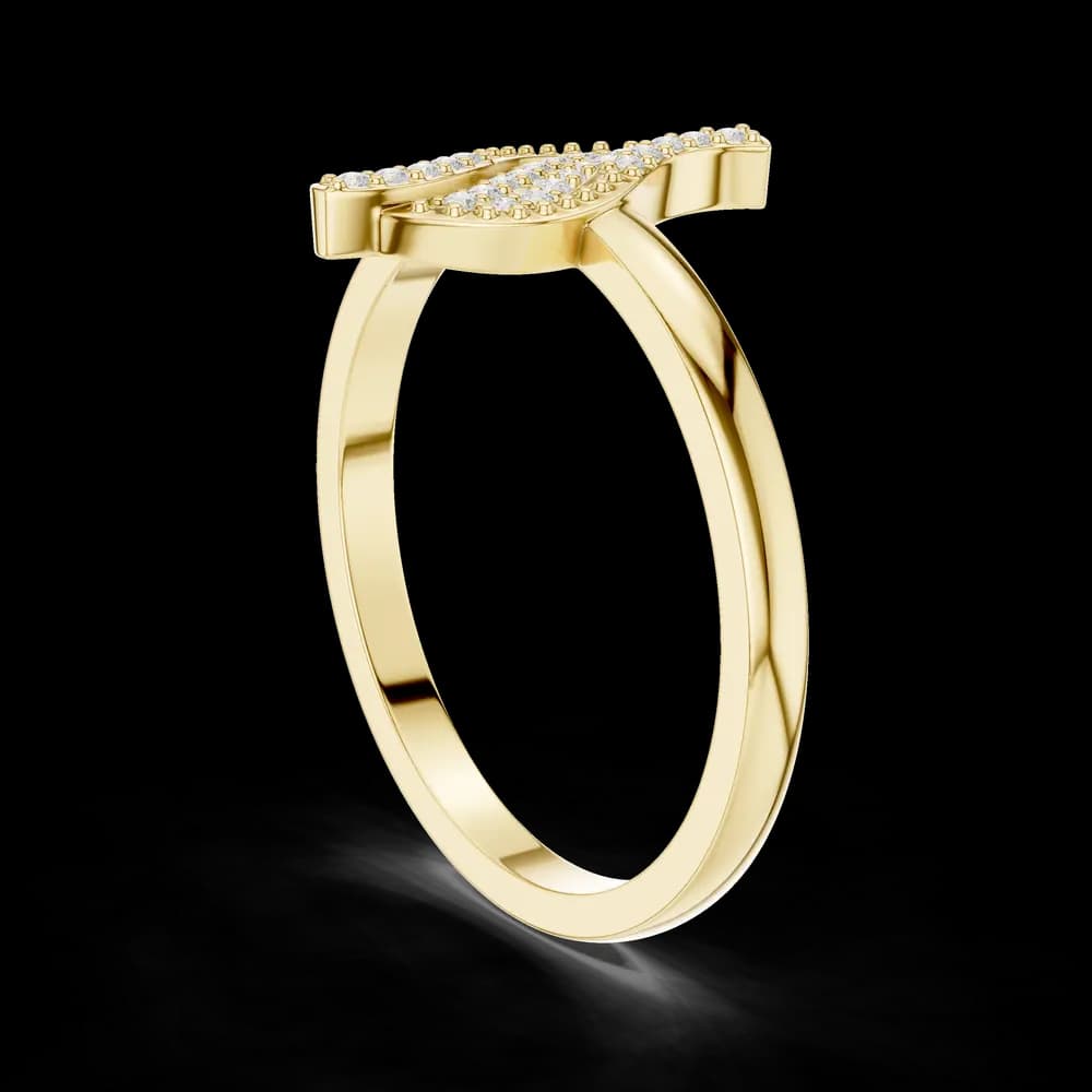 Textured S-Curve Lab Grown Diamond Ring - Image 4 Textured S-Curve Lab Grown Diamond Ring, view 4 of 6