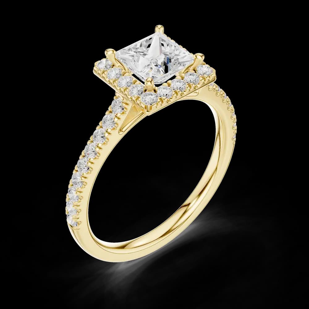 Princess Halo Lab Grown Diamond Ring - Image 5 Princess Halo Lab Grown Diamond Ring, view 5 of 6
