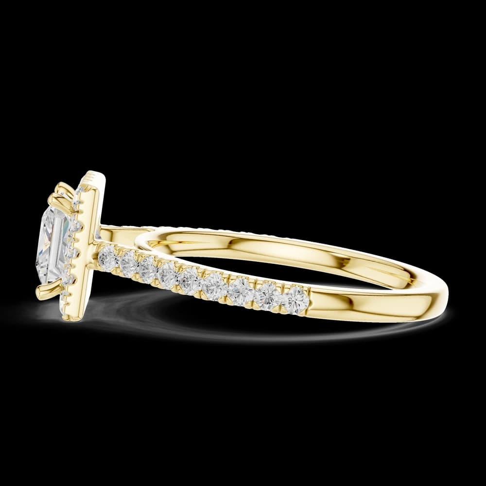 Princess Halo Lab Grown Diamond Ring - Image 6 Princess Halo Lab Grown Diamond Ring, view 6 of 6