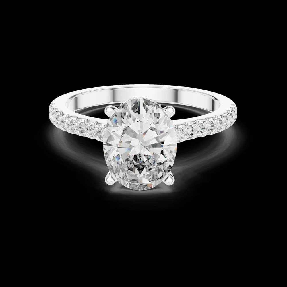Satin Ribbon Lab Grown Diamond Asymmetric Ring - Image 2 Satin Ribbon Lab Grown Diamond Asymmetric Ring, view 2 of 6
