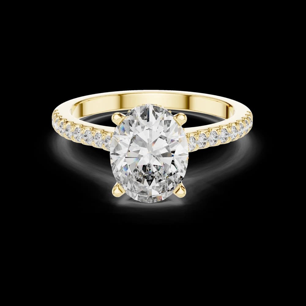 Satin Ribbon Lab Grown Diamond Asymmetric Ring - Image 3 Satin Ribbon Lab Grown Diamond Asymmetric Ring, view 3 of 6