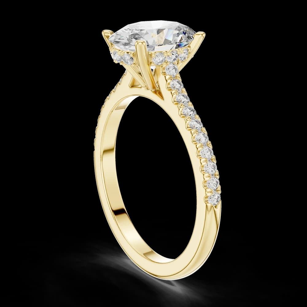 Satin Ribbon Lab Grown Diamond Asymmetric Ring - Image 4 Satin Ribbon Lab Grown Diamond Asymmetric Ring, view 4 of 6