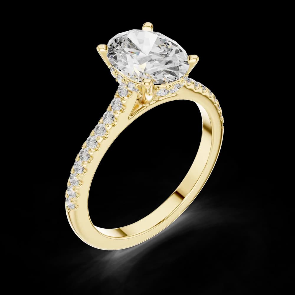 Satin Ribbon Lab Grown Diamond Asymmetric Ring - Image 5 Satin Ribbon Lab Grown Diamond Asymmetric Ring, view 5 of 6