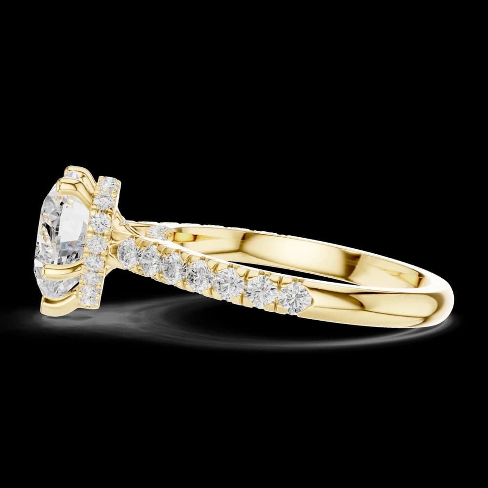 Heart-Cut Hidden Halo Lab-Grown Diamond Ring - Image 9 Heart-Cut Hidden Halo Lab-Grown Diamond Ring, view 9 of 9