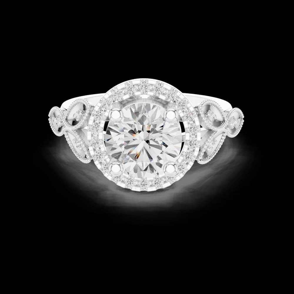 Scallop Contour Lab Grown Diamond Ring - Image 2 Scallop Contour Lab Grown Diamond Ring, view 2 of 6