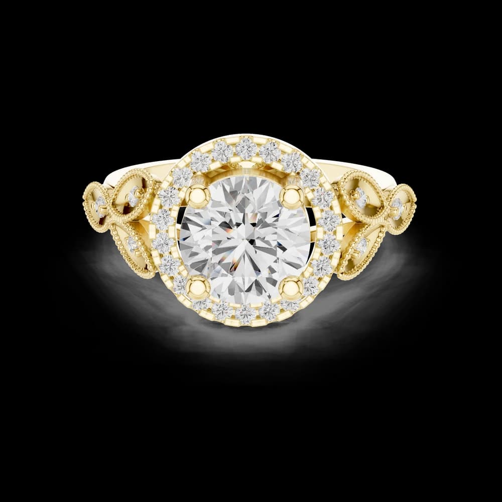 Scallop Contour Lab Grown Diamond Ring - Image 3 Scallop Contour Lab Grown Diamond Ring, view 3 of 6
