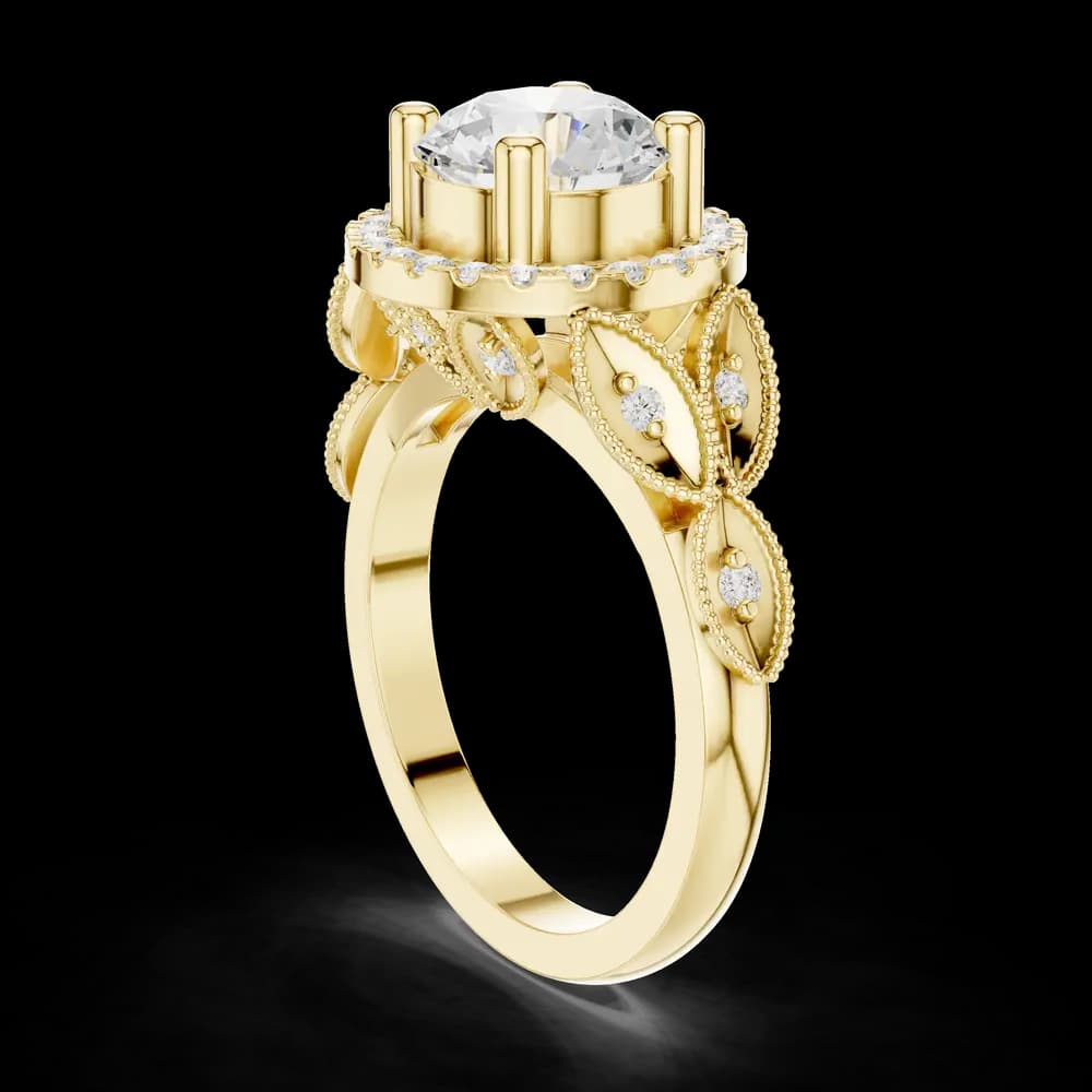 Scallop Contour Lab Grown Diamond Ring - Image 4 Scallop Contour Lab Grown Diamond Ring, view 4 of 6