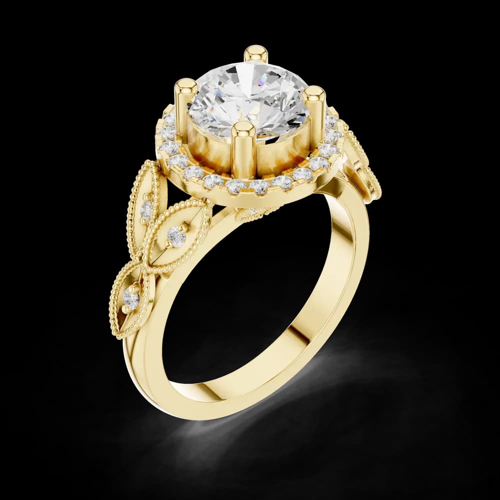 Scallop Contour Lab Grown Diamond Ring - Image 5 Scallop Contour Lab Grown Diamond Ring, view 5 of 6