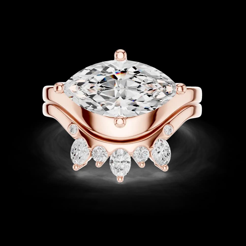 Scalloped Edge Lab Grown Diamond Ring - Image 1 Scalloped Edge Lab Grown Diamond Ring, view 1 of 6