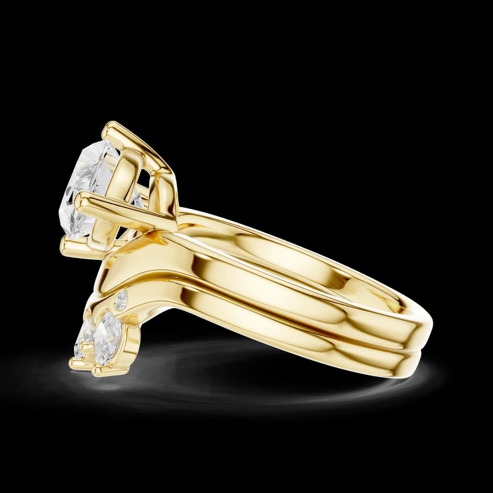Scalloped Edge Lab Grown Diamond Ring - Image 6 Scalloped Edge Lab Grown Diamond Ring, view 6 of 6