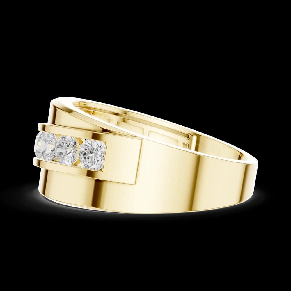Classic Swirl Channel Round Diamond Ring - Image 6 Classic Swirl Channel Round Diamond Ring, view 6 of 6