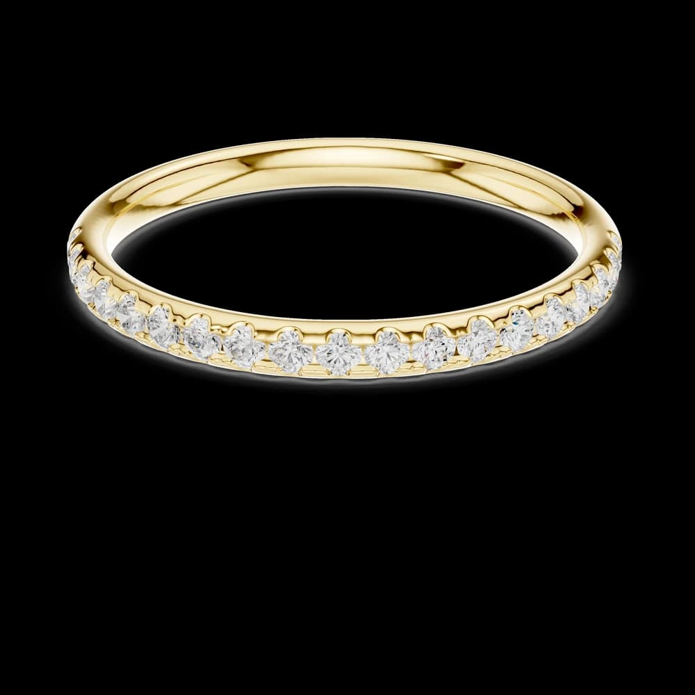 Scalloped Half Eternity Ring - Image 3 Scalloped Half Eternity Ring, view 3 of 6