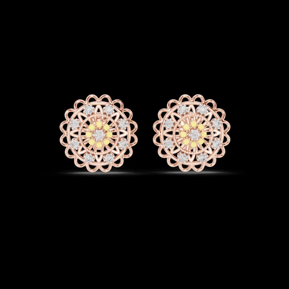 Scintillating Lab grown diamond Earrings motif - Image 1 Scintillating Lab grown diamond Earrings motif, view 1 of 6