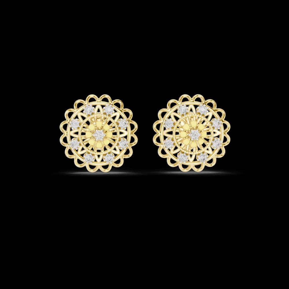Scintillating Lab grown diamond Earrings motif - Image 3 Scintillating Lab grown diamond Earrings motif, view 3 of 6