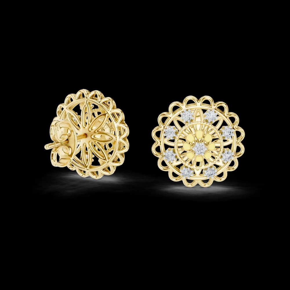 Scintillating Lab grown diamond Earrings motif - Image 4 Scintillating Lab grown diamond Earrings motif, view 4 of 6
