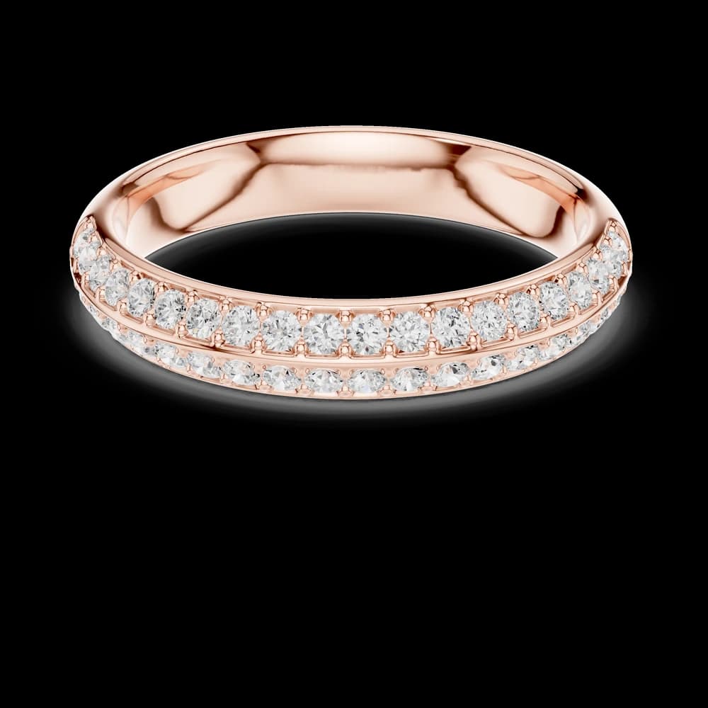Double Row Eternity Lab Grown Diamond Band - Image 1 Double Row Eternity Lab Grown Diamond Band, view 1 of 6