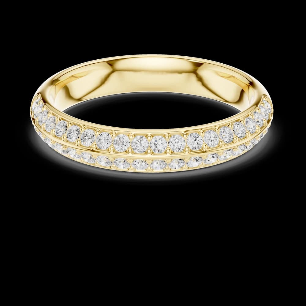 Double Row Eternity Lab Grown Diamond Band - Image 3 Double Row Eternity Lab Grown Diamond Band, view 3 of 6
