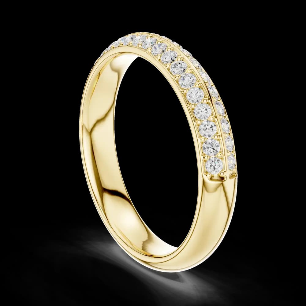 Double Row Eternity Lab Grown Diamond Band - Image 4 Double Row Eternity Lab Grown Diamond Band, view 4 of 6