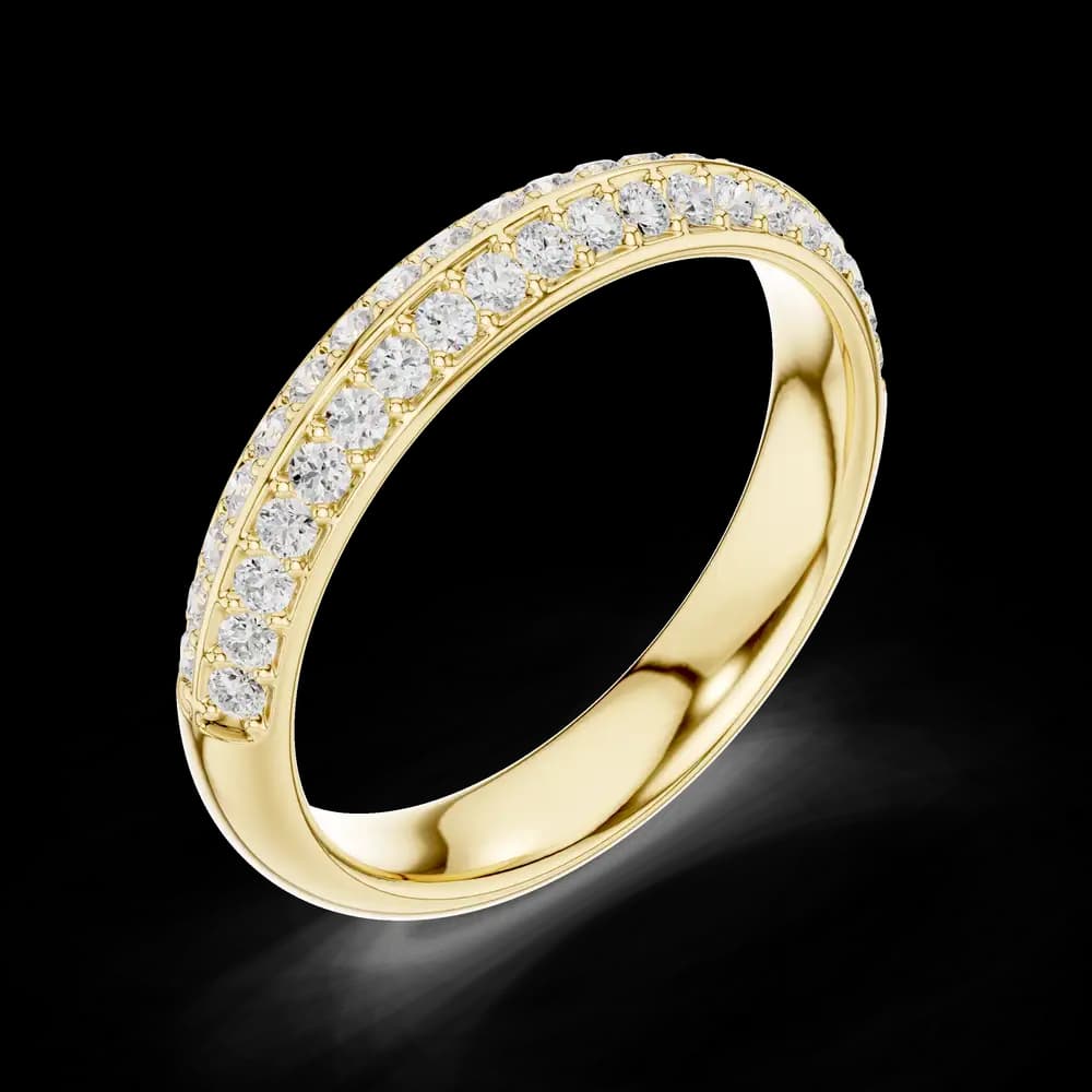 Double Row Eternity Lab Grown Diamond Band - Image 5 Double Row Eternity Lab Grown Diamond Band, view 5 of 6