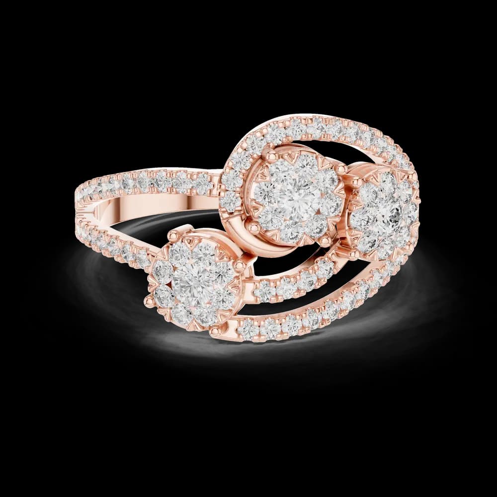 Sculptural lab grown diamond women's ring - Image 1 Sculptural lab grown diamond women's ring, view 1 of 6