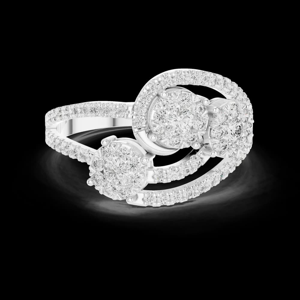 Sculptural lab grown diamond women's ring - Image 2 Sculptural lab grown diamond women's ring, view 2 of 6