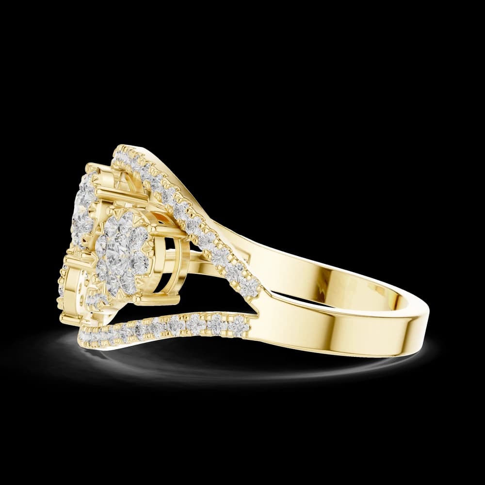 Sculptural lab grown diamond women's ring - Image 6 Sculptural lab grown diamond women's ring, view 6 of 6