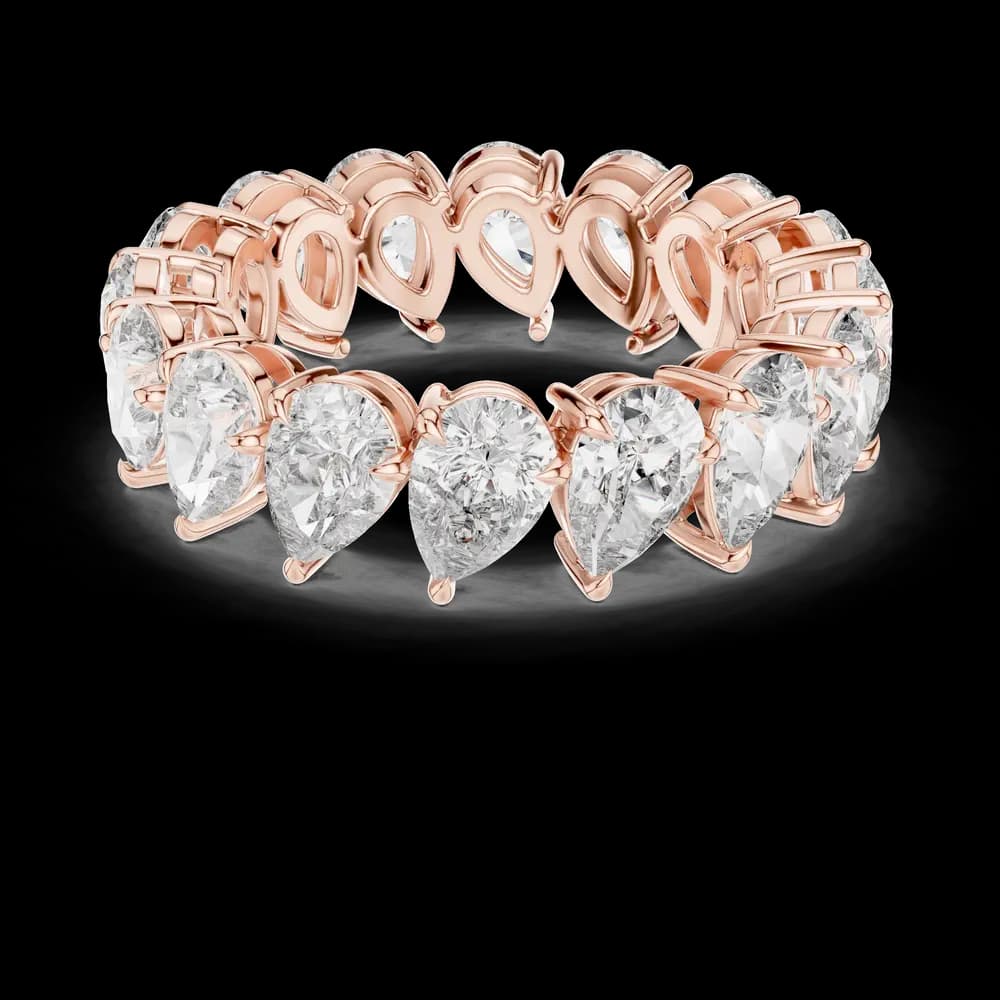 Alternating Pear Cut Diamond Eternity Band - Image 1 Alternating Pear Cut Diamond Eternity Band, view 1 of 6