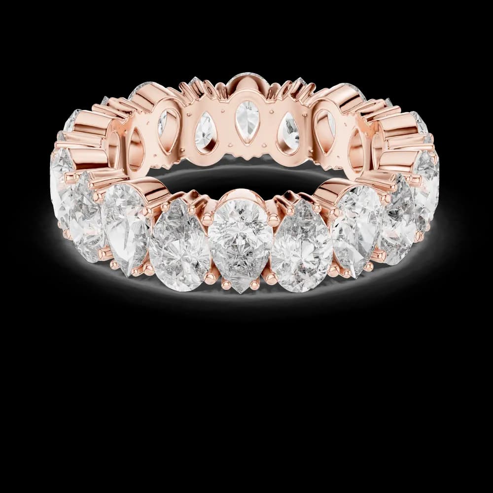 Alternating Pear Cut Diamond Eternity Band - Image 1 Alternating Pear Cut Diamond Eternity Band, view 1 of 6