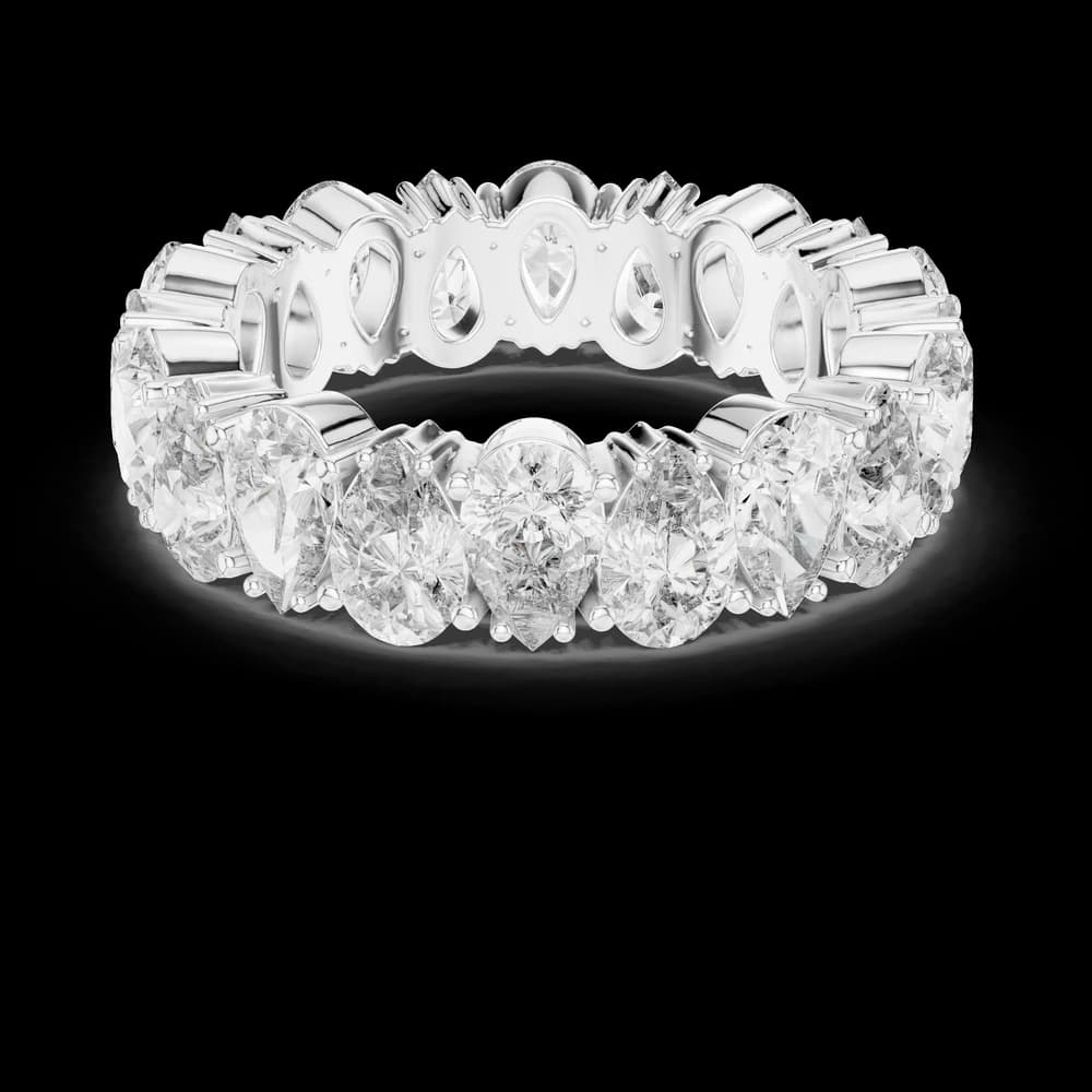 Alternating Pear Cut Diamond Eternity Band - Image 2 Alternating Pear Cut Diamond Eternity Band, view 2 of 6