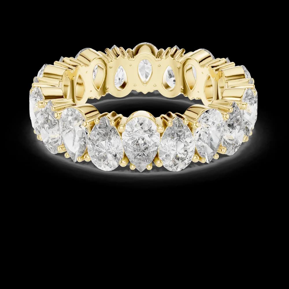 Alternating Pear Cut Diamond Eternity Band - Image 3 Alternating Pear Cut Diamond Eternity Band, view 3 of 6