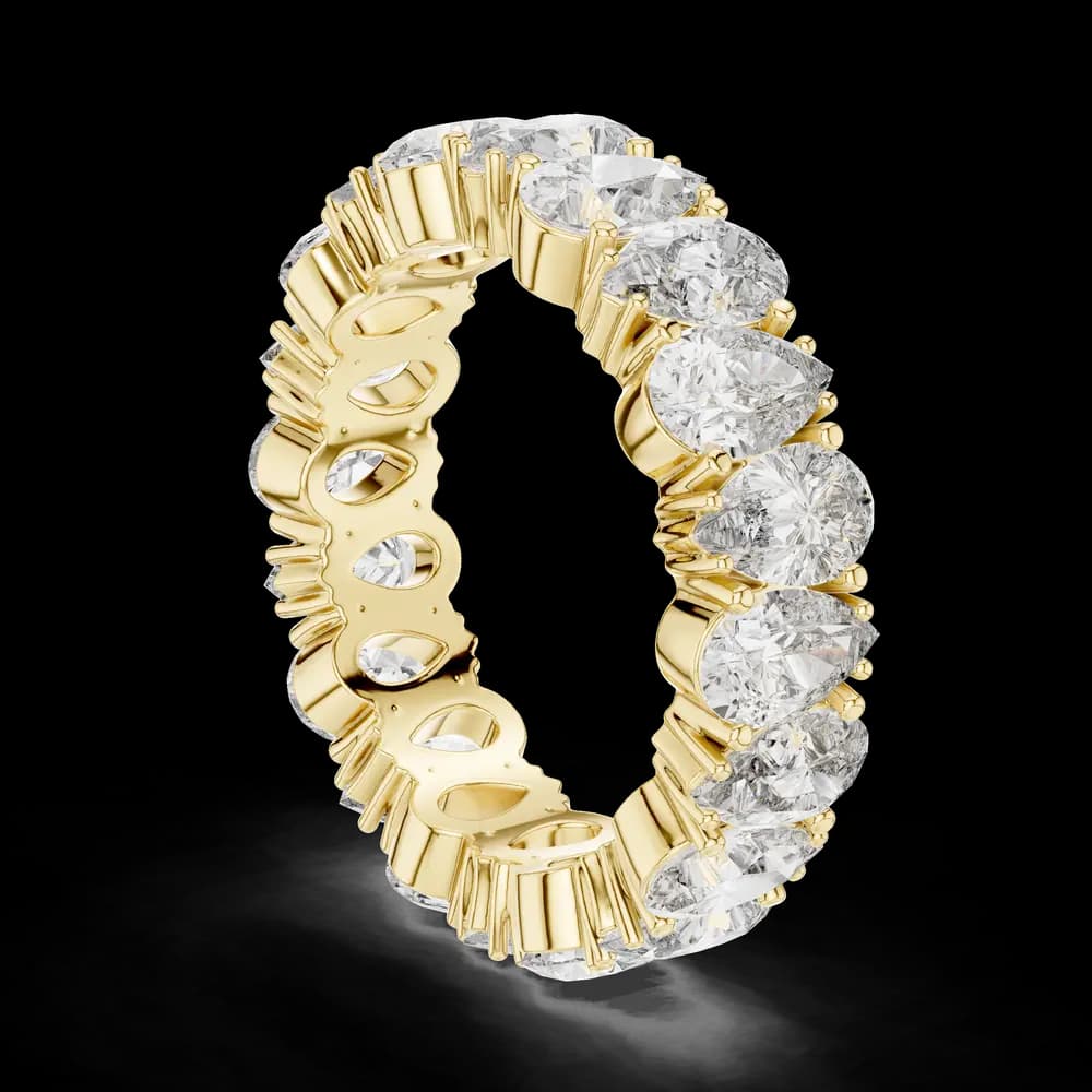 Alternating Pear Cut Diamond Eternity Band - Image 4 Alternating Pear Cut Diamond Eternity Band, view 4 of 6