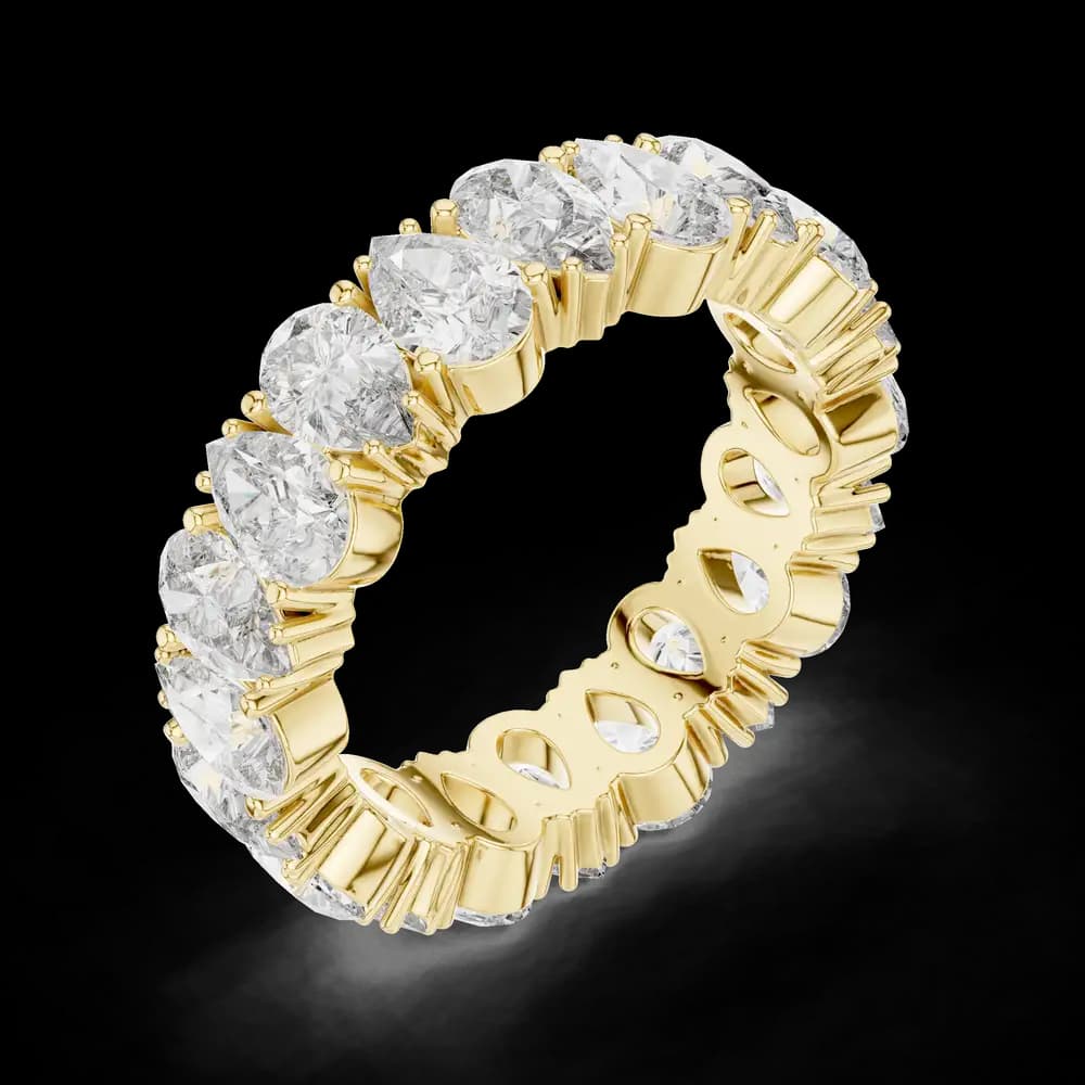Alternating Pear Cut Diamond Eternity Band - Image 5 Alternating Pear Cut Diamond Eternity Band, view 5 of 6