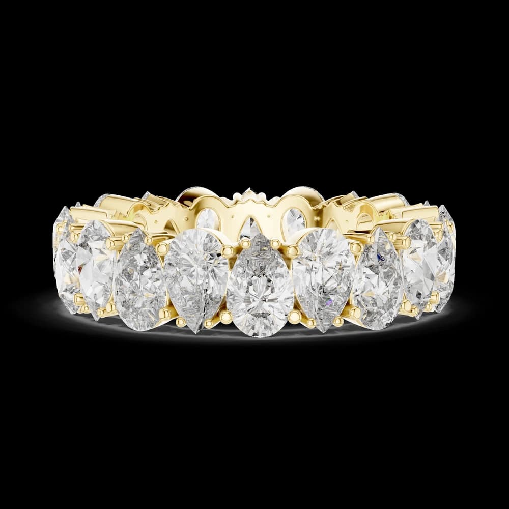 Alternating Pear Cut Diamond Eternity Band - Image 6 Alternating Pear Cut Diamond Eternity Band, view 6 of 6