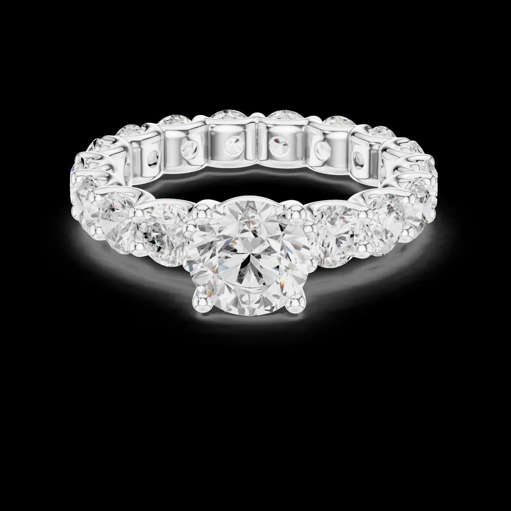 Selene Crescent Moon Silhouette Lab Grown Diamond Ring - Image 2 Selene Crescent Moon Silhouette Lab Grown Diamond Ring, view 2 of 6