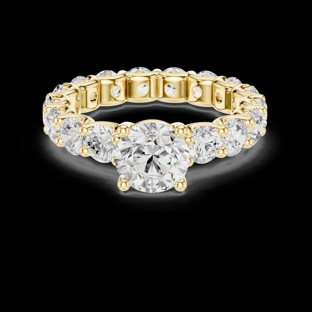 Selene Crescent Moon Silhouette Lab Grown Diamond Ring - Image 3 Selene Crescent Moon Silhouette Lab Grown Diamond Ring, view 3 of 6