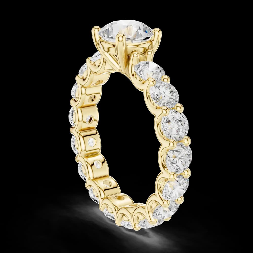 Selene Crescent Moon Silhouette Lab Grown Diamond Ring - Image 4 Selene Crescent Moon Silhouette Lab Grown Diamond Ring, view 4 of 6